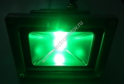 Прожектор светодиодный 20Вт зеленый IP65 Feron