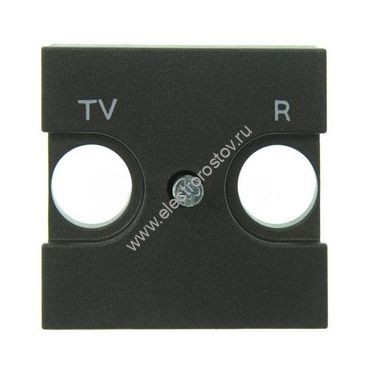 Zenit Антрацит Накладка для TV-R розетки, 2 мод ABB
