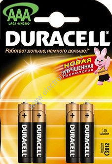 Батарейки AAA мизинчиковые (бл. 4шт) Duracell