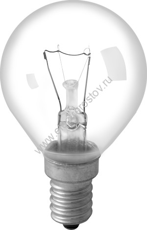 Лампа накаливания ШАР прозрач. 40Вт Е14 220В OSRAM