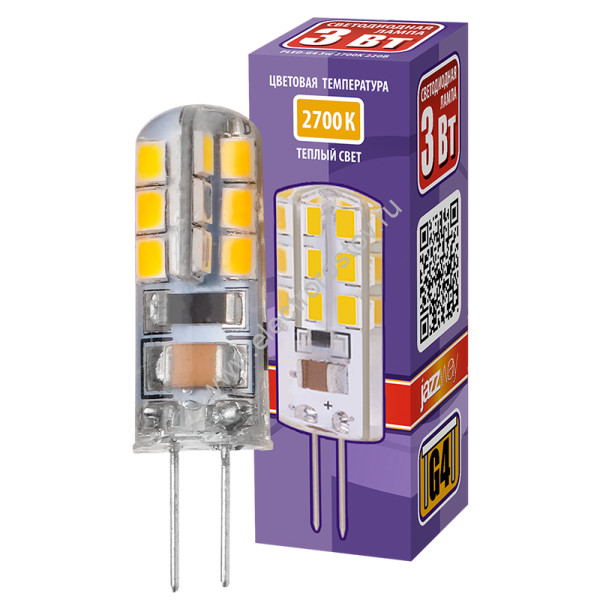 Лампа светодиодная LED G4 3Вт 220В 2700K JazzWay