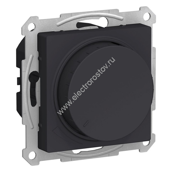 AtlasDesign Карбон Светорегулятор (диммер) поворотно-нажимной, 400Вт Schneider Electric