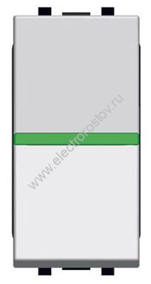 Zenit Серебро Переключатель 1-клавишный с индикацией, 1 мод ABB