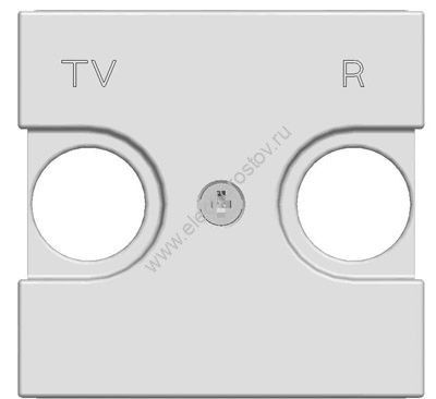 Zenit Белый Накладка для TV-R розетки, 2 мод ABB