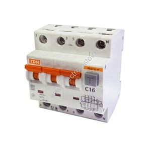 АВДТ63 Автоматический выключатель диф. тока (АВДТ) 3P+N С16 30мА А TDM