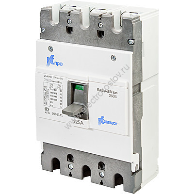 Автоматический выключатель ВА 04-31Про, 3P, 125А, Icu-10kA (100C) Контактор