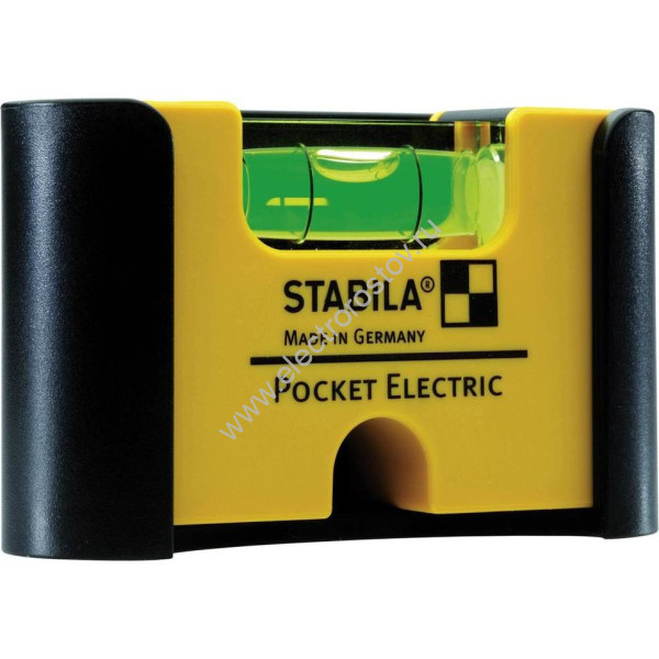 Уровень карманный Pocket Electric с держателем, 7см, для электрика (1 глазок, точн) STABILA