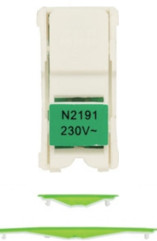 Zenit Лампа неоновая для 1-полюсных выключателей и кнопок, цвет цоколя зелёный ABB