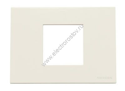 Zenit Белый Рамка итальянский стандарт на 2 модуля ABB