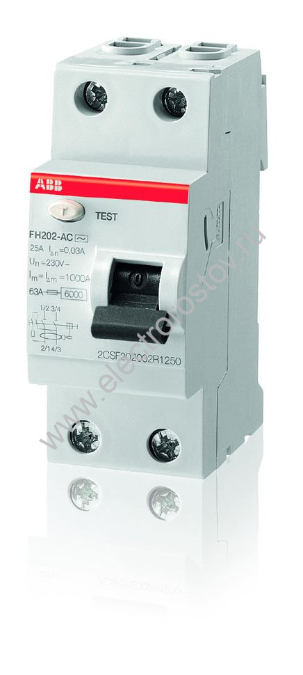 FH202 Выключатель диф. тока (УЗО) 2Р 25А 30мА AC ABB
