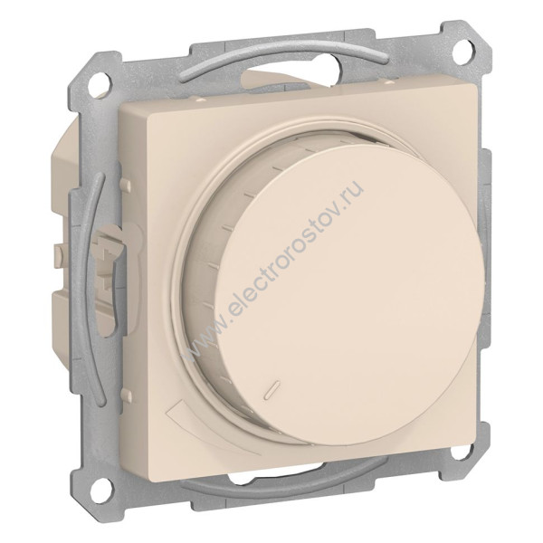 AtlasDesign Беж Светорегулятор (диммер) поворотно-нажимной, 400Вт Schneider Electric