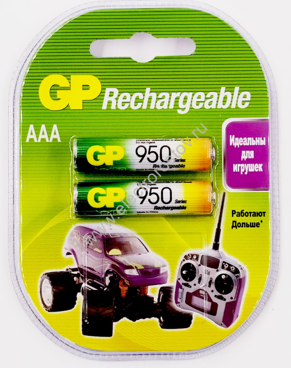 Аккумуляторы R03 AAA 950mAh BP-2 (бл. 2шт) GP