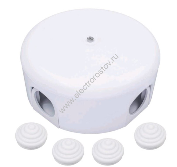 BIRONI ABS-пластик Белый Коробка распределительная BIRONI 110х35мм (4 кабельных ввода в комплекте)