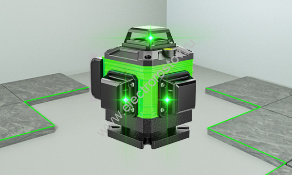 Уровень лазерный зеленый луч 360 градусов