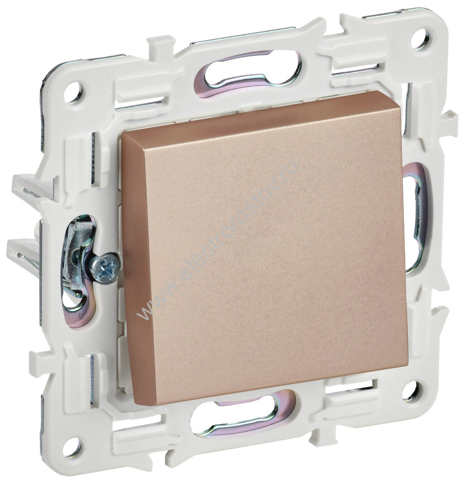 IEK SKANDY Песочный Выключатель 1-клавишный кнопочный 10А SK-V14Sa