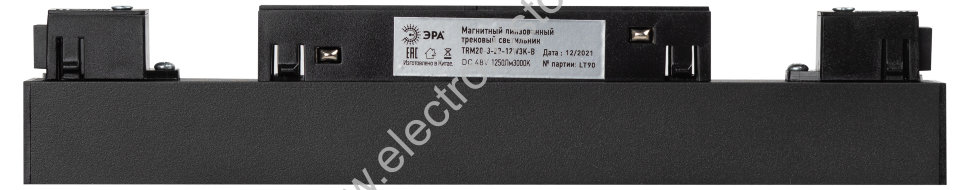 ЭРА Магнитный трековый светильник TRM20-3-22-12W3K-B для системы NOVA 48V 12Вт 3000К направленный св