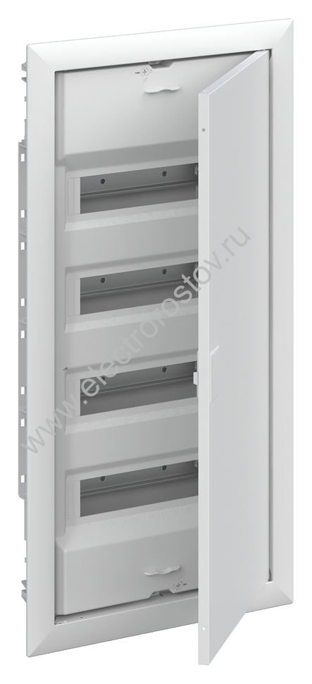 UK648E3 Щит встраиваемый 48 модуля, пластиковый, дверь стальная белая, винт. клем. N/PE, IP30 ABB