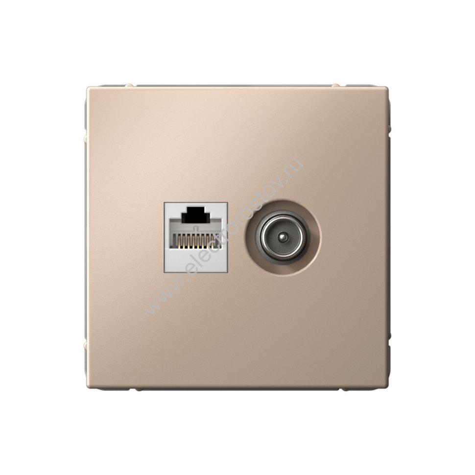 Systeme Electric ArtGallery Песочный Розетка двойная ТВ + компьютерная RJ45, кат. 5Е