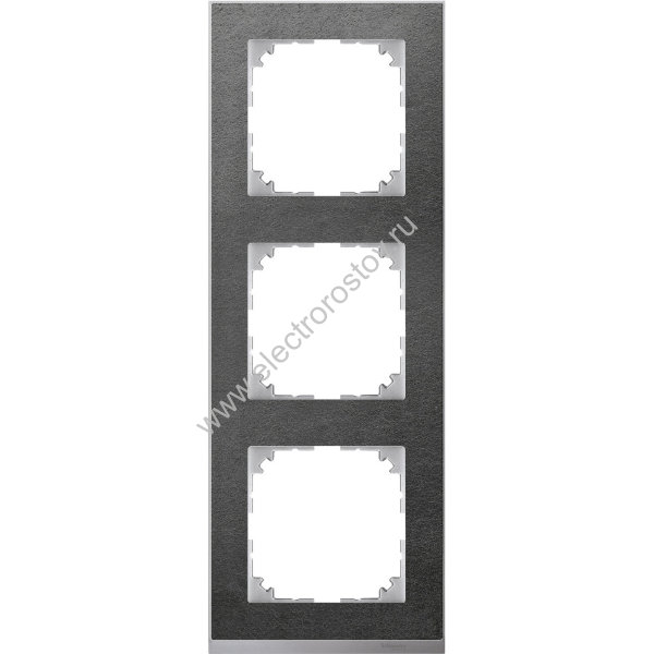 Schneider Electric Merten SM M-Pure Decor Сланец/Алюминий Рамка 3-ая