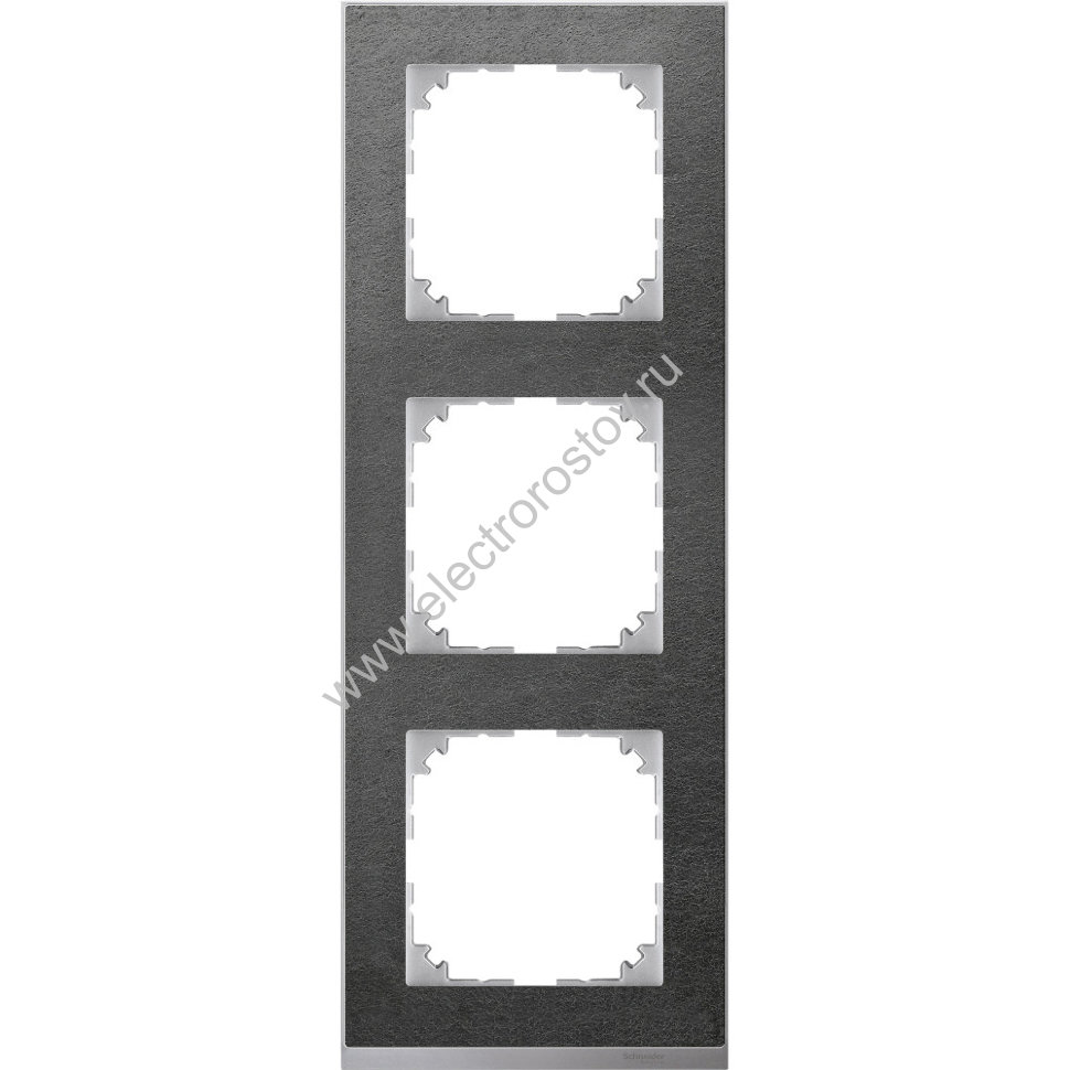 Schneider Electric Merten SM M-Pure Decor Сланец/Алюминий Рамка 3-ая