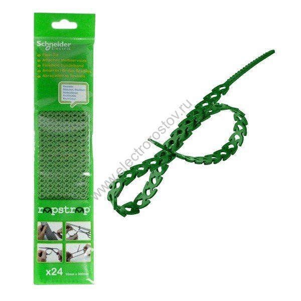 Стяжка зеленая RAPSTRAP 10*300 (упаковка 24шт) Schneider Electric