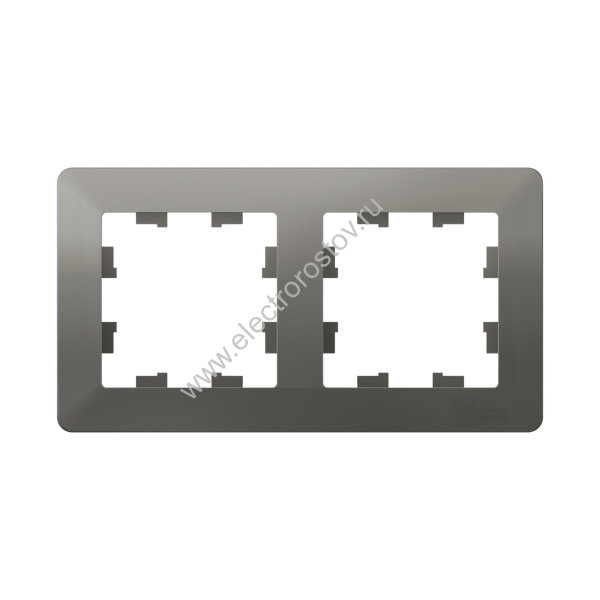 Systeme Electric AtlasDesign Air Сталь/дымчатый черный Рамка 2-ая