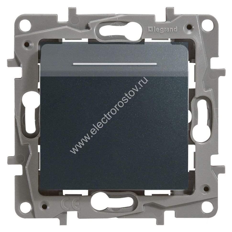 Etika Антрацит Выключатель карточный с выдержкой времени, с подсветкой Legrand