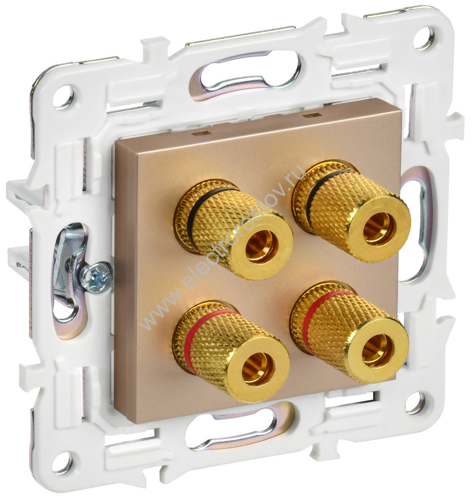 IEK SKANDY Песочный Аудиорозетка 4-ая SK-A01Sa