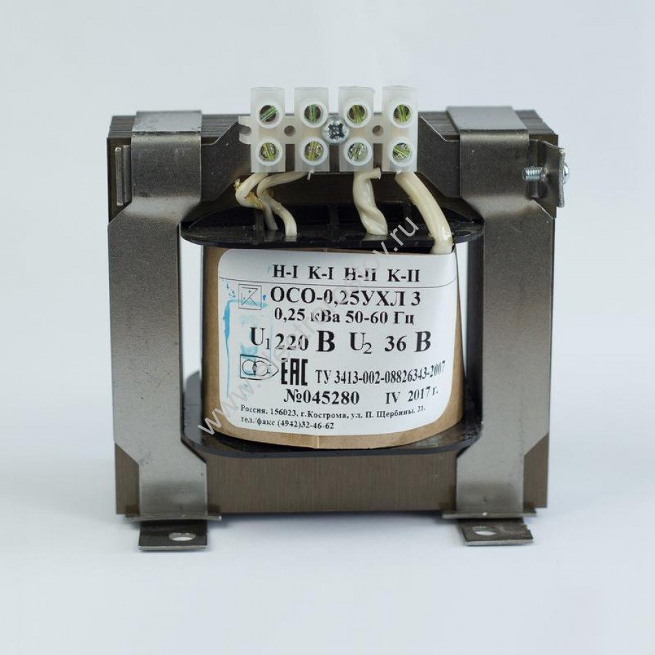 Трансформатор обмоточный ОСО 0.25кВА  220/42