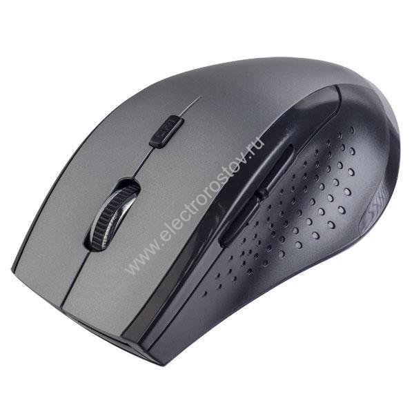 Мышь беспров., оптич. "DAILY", 6 кн, DPI 800-1600, USB, серый металлик Perfeo