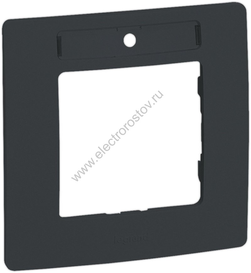 Etika Антрацит Рамка 1-ая с держателем для маркировки антрацит Legrand