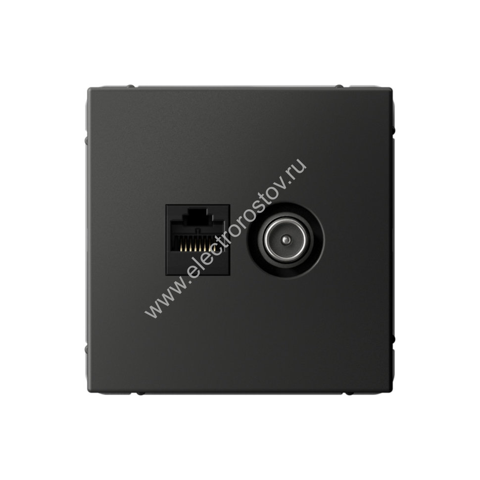 Systeme Electric ArtGallery Базальт Розетка двойная ТВ + компьютерная RJ45, кат. 5Е