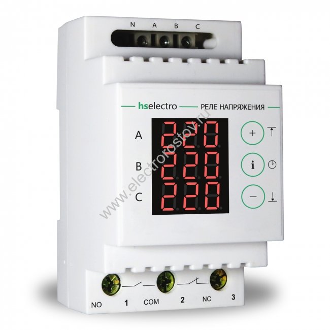 Реле напряжения УКН-380с трехфазное HSElectro