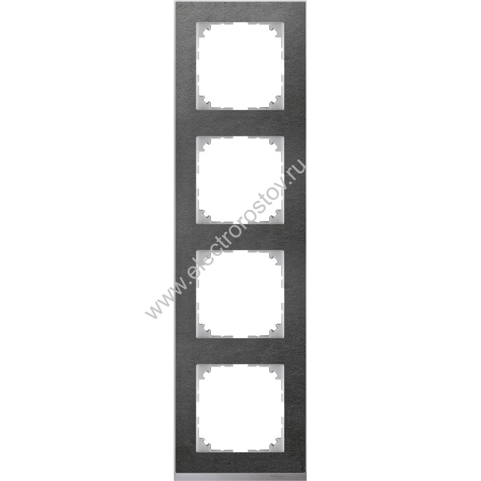 Schneider Electric Merten SM M-Pure Decor Сланец/Алюминий Рамка 4-ая
