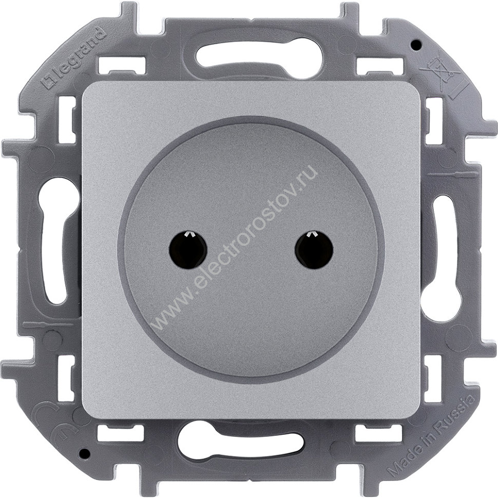 INSPIRIA Алюминий Розетка без заземления Legrand