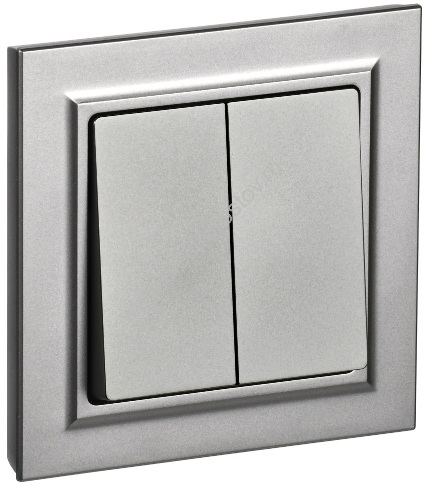 IEK BRITE Сталь Выключ. 2-кл. 10А в сборе ВСР10-2-0-БрС