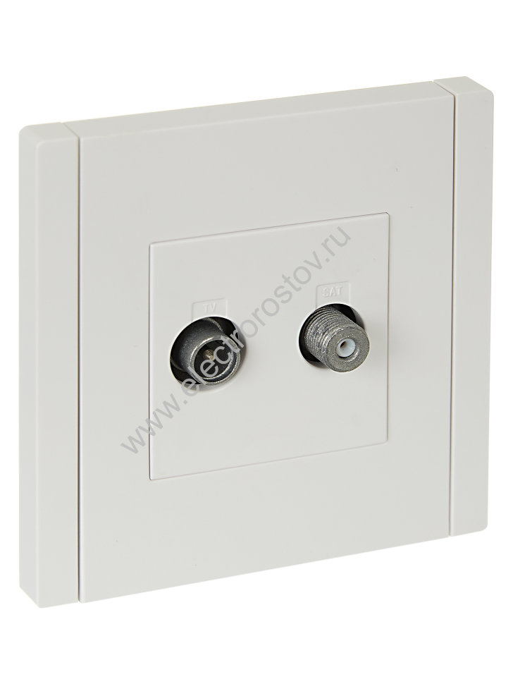 IEK FORTE&PIANO Белый Розетка двойная TV+SAT FP238