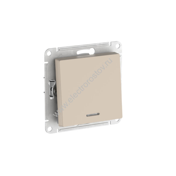 AtlasDesign Песочный Переключатель 1-кл с подсветкой с быстрозажим. клеммами Schneider Electric