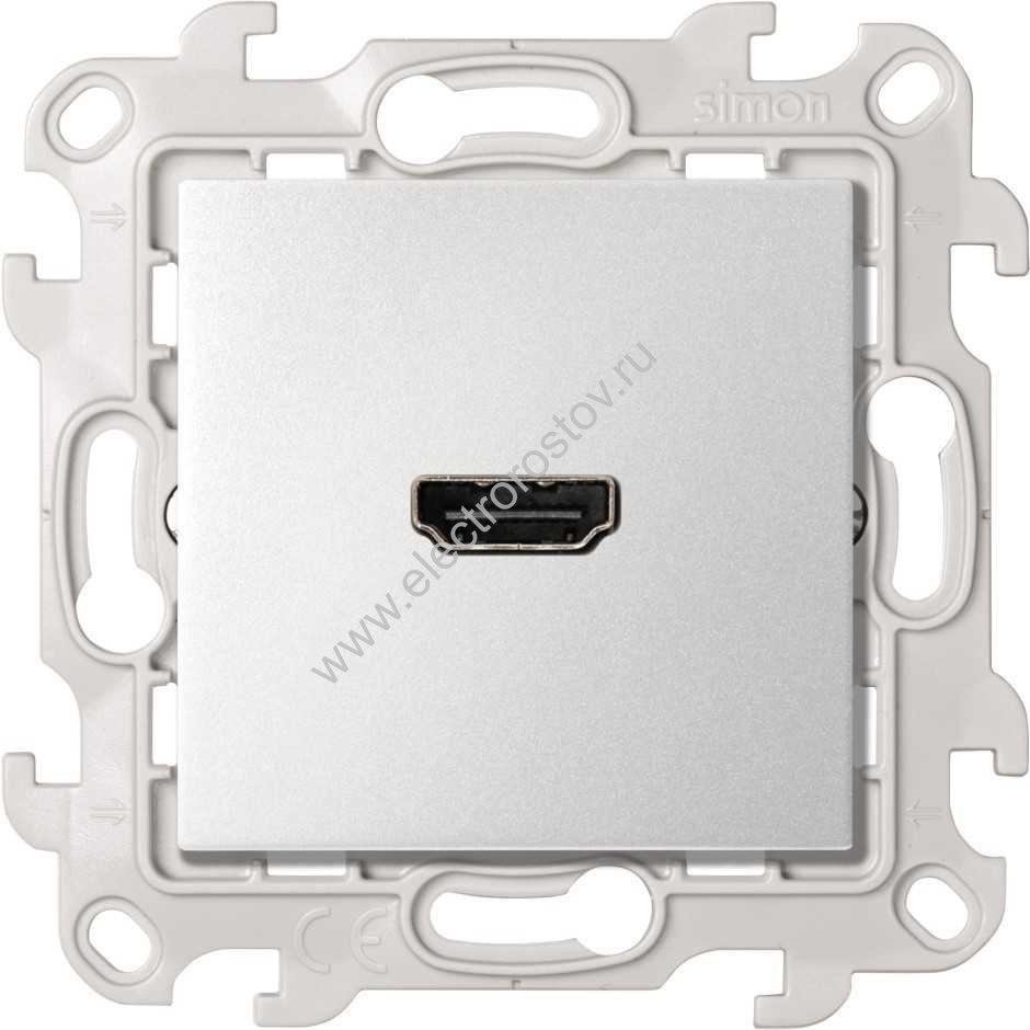 Simon 24 Алюминий Розетка HDMI 1.4 Simon