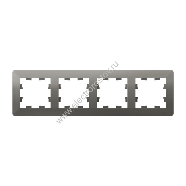 Systeme Electric AtlasDesign Air Сталь/дымчатый черный Рамка 4-ая