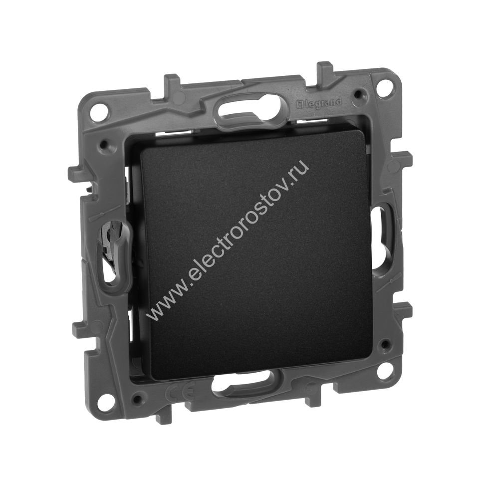 Etika Антрацит Кнопка автоматическая 6А Legrand