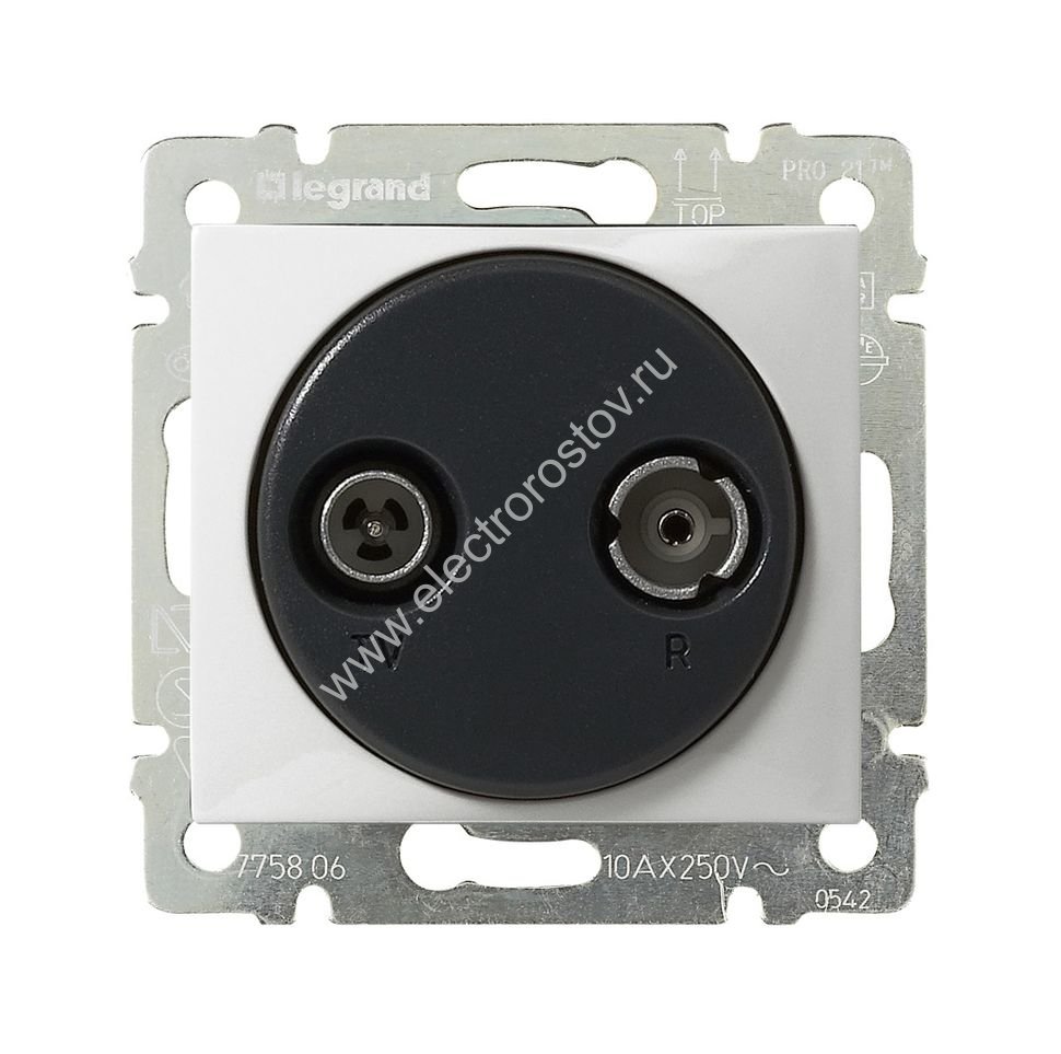 Valena Белый Розетка TV-FM единственная (каб сеть) 862 МГц 1.5 дБ Legrand