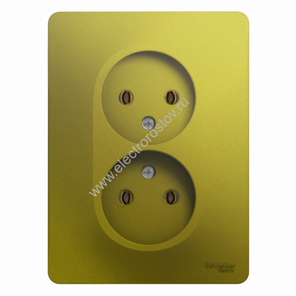 Systeme Electric Glossa Фисташковый Розетка 2-ая б/з