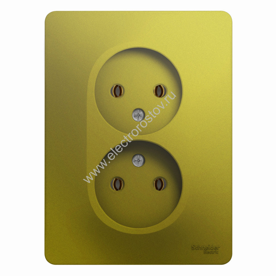 Systeme Electric Glossa Фисташковый Розетка 2-ая б/з