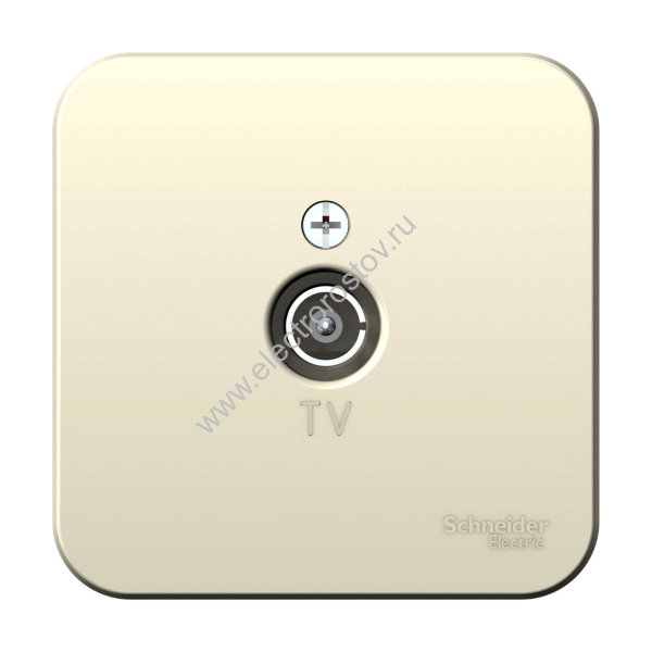 Blanca наруж Молочный Розетка TV, изолир. пластина Schneider Electric