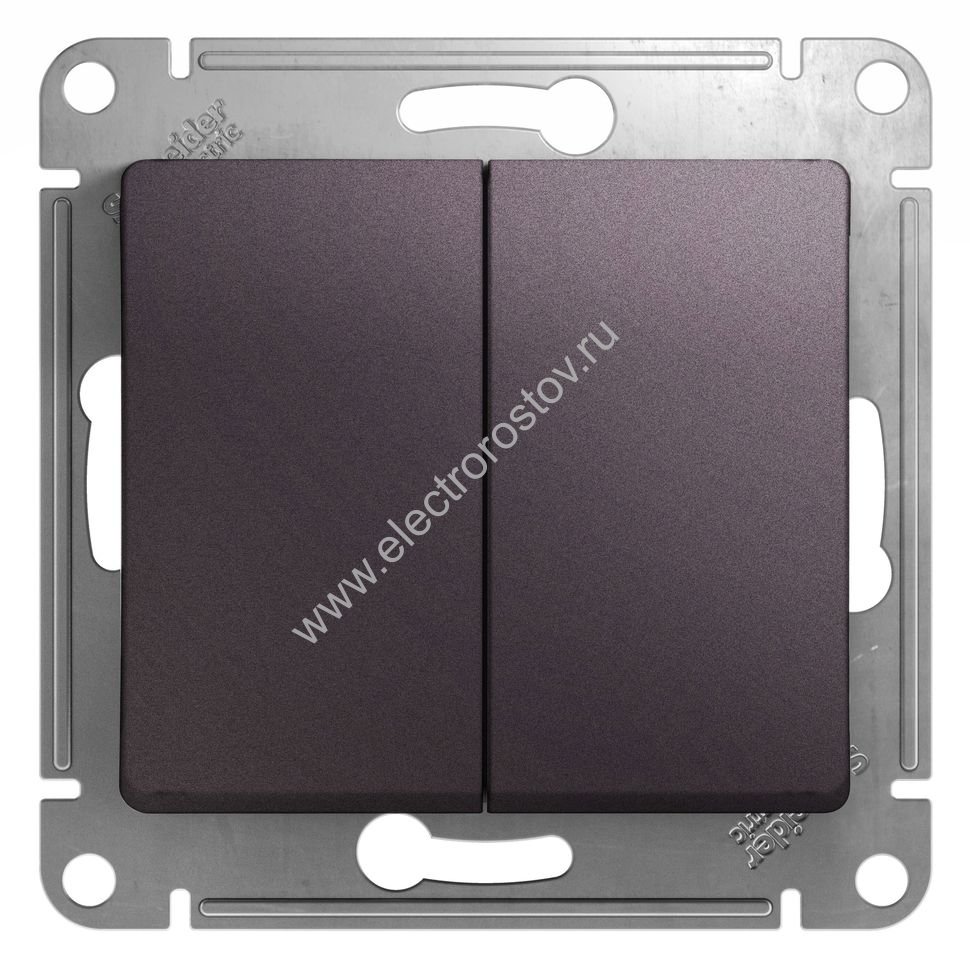 Glossa Сиреневый туман Переключатель 2-клавишный Schneider Electric