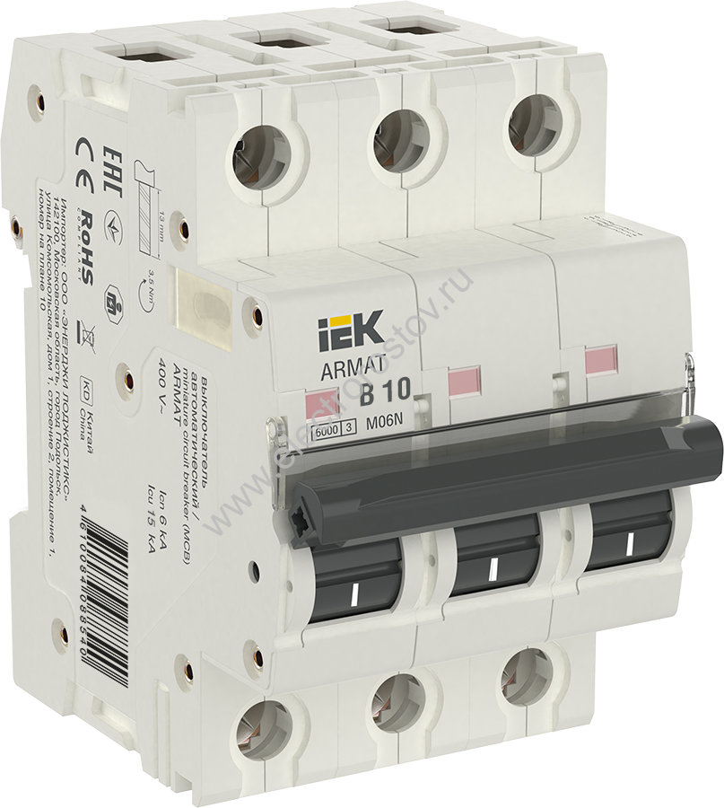 IEK ARMAT Автоматический выключатель M06N 3P B 10А