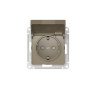 AtlasDesign Шампань Розетка 1-ая с/з со шторк. с крышкой с быстрозажим. клеммами Schneider Electric