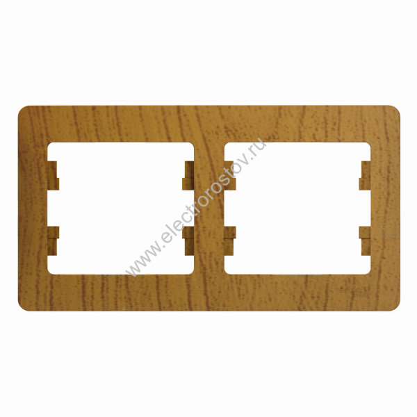 Glossa Дуб Рамка 2-ая горизонтальная Schneider Electric