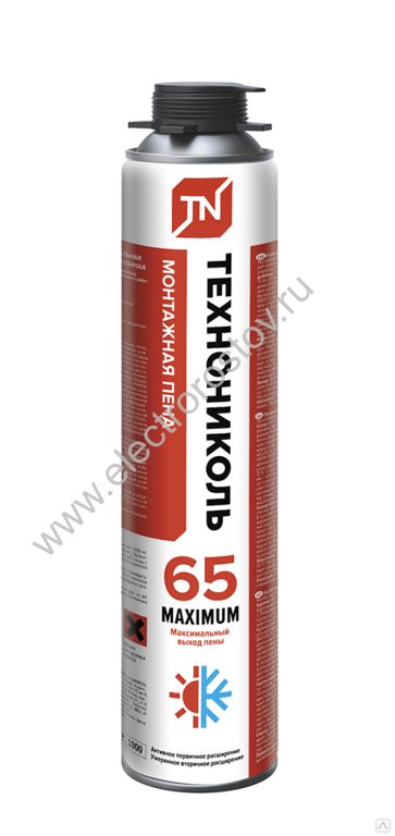 Пена монтажная 65 MAXIMUM 1000мл под пистолет Технониколь